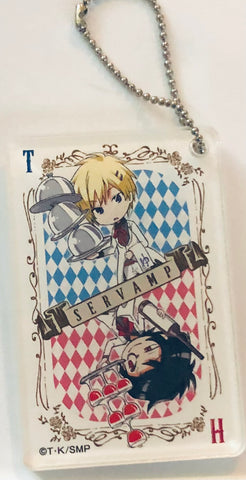 Sendagaya Tetsu & Hugh "Theatrical SERVAMP - Servamp - Alice in the Garden Trading Acrylic Keychain (Trump Ver.)"