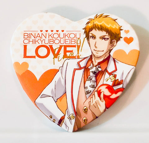 Binan Koukou Chikyuu Boueibu Love! - Hakone Goura - Heart Badge