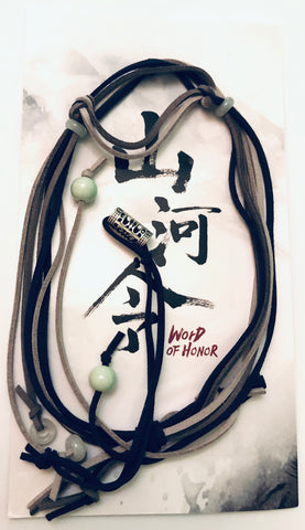 Official Word of Honor - Zhou Zishu - Hair Rope Accessory - Bracelet - With Jade Rings - (Youku)