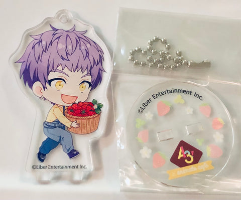 A3! - Hyoudou Kumon - A3! x Animate Cafe - Keyholder - Acrylic Stand - Strawberry Hunting Ver. - A Group (Animate)