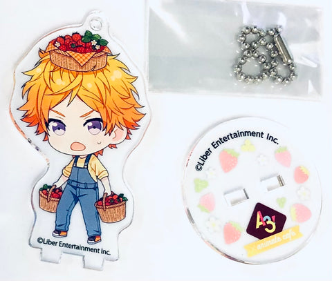 A3! - Sumeragi Tenma - A3! x Animate Cafe - Keyholder - Acrylic Stand - Strawberry Hunting Ver. - A Group (Animate)
