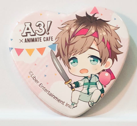 A3! - Minagi Tsuzuru - A3! x Animate Cafe - Badge - Heart Can Badge - Athletic Meet Ver. - A Group (Animate)