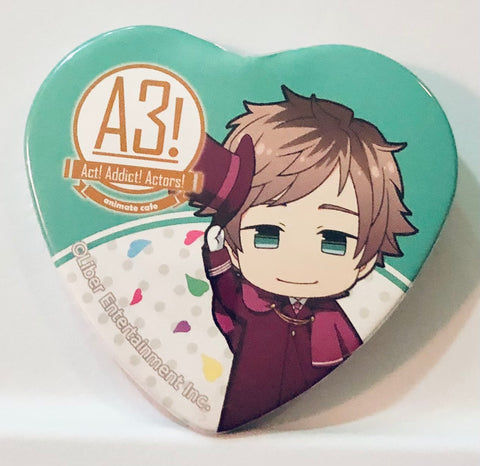 A3! - Minagi Tsuzuru - A3! x Animate Cafe 2 - Badge - Heart Can Badge - Hotel Style ver. (Animate)