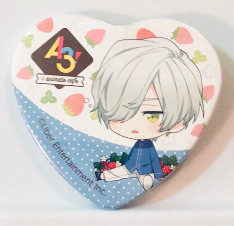 A3! - Mikage Hisoka - A3! x Animate Cafe - Badge - Heart Can Badge - Strawberry Hunting Ver. - A Group (Animate)