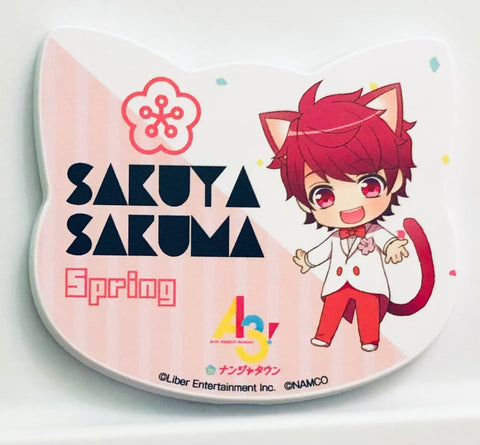 A3! - Sakuma Sakuya - A3! in NamjaTown - Badge - Magnet - Magnet Badge - NamjaTown - Neko (Namco)