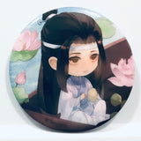 Official Mo Dao Zu Shi - Lan Zhan - Lan Wangji - Glitter Can Badge - Day on the Boat at Lotus Pier (NanManShe)