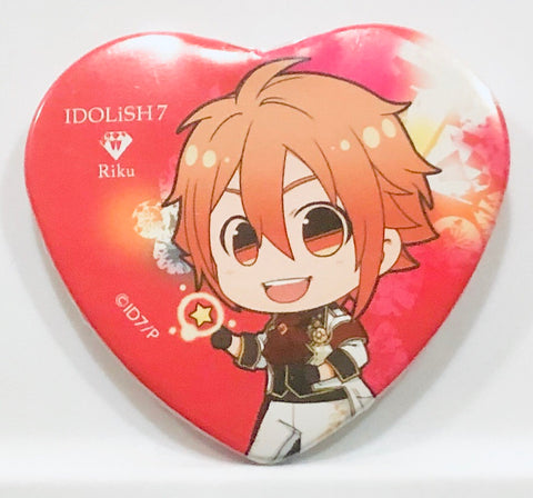 Nanase Riku (WiSH VOYAGE) "" Idolish 7 × animatecafe trading heart-shaped cans badge ""