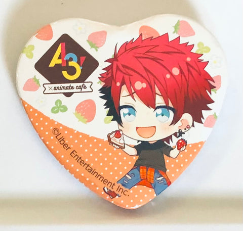 A3! - Nanao Taichi - A3! x Animate Cafe - Badge - Heart Can Badge - Strawberry Hunting Ver. - A Group (Animate)