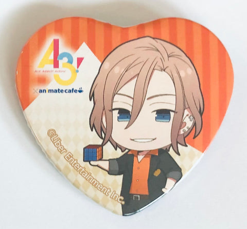 A3! - Settsu Banri - A3! x Animate Cafe - Heart Can Badge - MANKAI TRICK PARTY ver. A Group - Winter & Autumn (Animate)