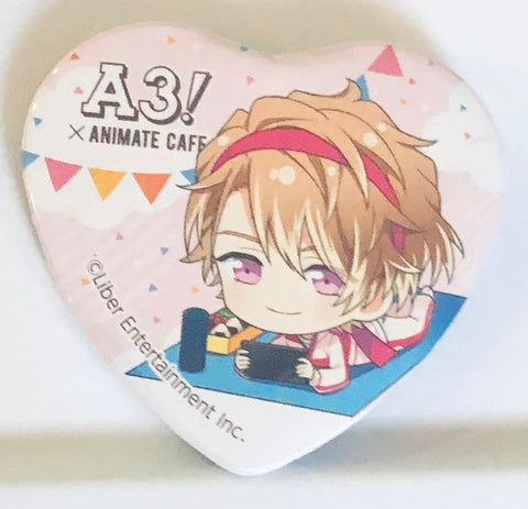 A3! - Chigasaki Itaru - A3! x Animate Cafe - Badge - Heart Can Badge - Athletic Meet Ver. - A Group (Animate)