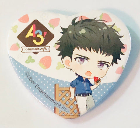 A3! - Takato Tasuku - A3! x Animate Cafe - Badge - Heart Can Badge - Strawberry Hunting Ver. - A Group (Animate)