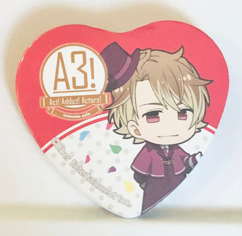 A3! - Chigasaki Itaru - A3! x Animate Cafe 2 - Badge - Heart Can Badge - Hotel Style ver. (Animate)