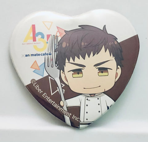 A3! - Fushimi Omi - A3! x Animate Cafe - Badge - Heart Can Badge (Animate)