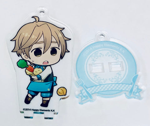 Ensemble Stars! - Mashiro Tomoya - Acrylic Keychain/Stand - Ensemble Stars! Trading Acrylic Stand Keychain Yumenosaki Cook ver. B Group - Ensemble Stars! x Animate Cafe - Keyholder (Animate)