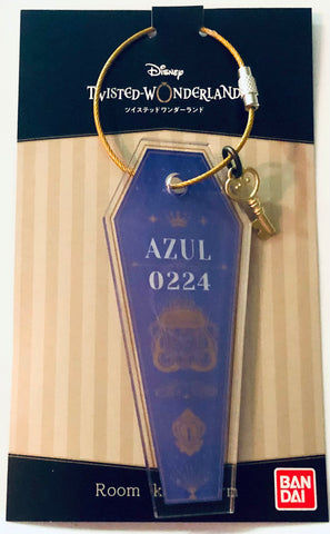 Twisted Wonderland - Azul Ashengrotto - Acrylic Keychain - Room Key Charm (Bandai Super Limited)