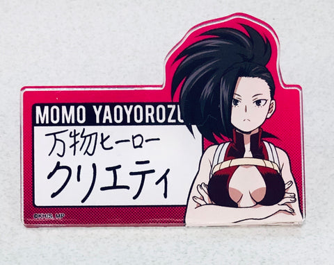Boku no Hero Academia - Yaoyorozu Momo - Acrylic Badge - Badge - Boku no Hero Academia Yuei Koko 1-nen A-gumi baito sakusen ~PLUS ULTRA! JOB TRAINING!~ - Name Tag (Ario)