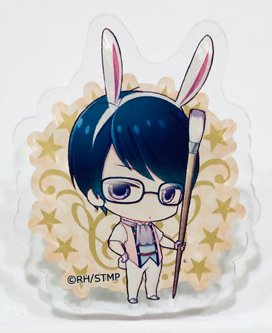 High School Star Musical - Hiiragi Tsubasa - Acrylic Badge - Badge - Puni Chara - Usa Mimi ver (Contents Seed)