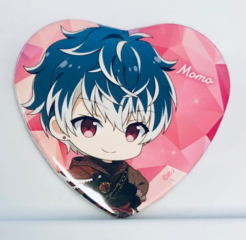 IDOLiSH7 - Momo - Badge - IDOLiSH7 Draw and Raise Mini Chara Valentine Great Escape Trading Heart-shaped Can Badge