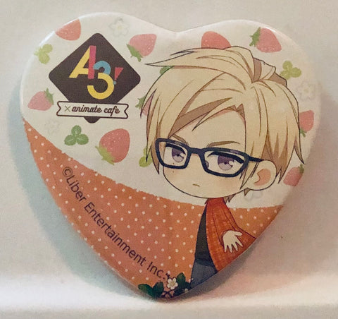 A3! - Furuichi Sakyou - A3! x Animate Cafe - Badge - Heart Can Badge - Strawberry Hunting Ver. - A Group (Animate)