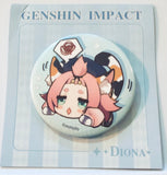 Genshin Impact - Diona - Can Badge - Emoticon Series Pearl Craft Badge - Q Version (Mihoyo)