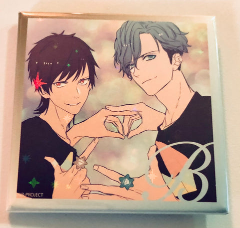 B-Project ~Kodou*Ambitious~ - Aizome Kento - Kaneshiro Goushi - Hologram Can Badge - Square Badge - Trading Square Can Badge BRILLIANT * PARTY ver. (Dwango User Entertainment, MAGES.)