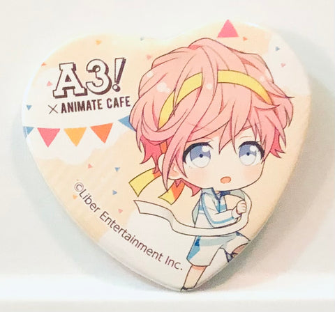 A3! - Sakisaka Muku - A3! x Animate Cafe - Badge - Heart Can Badge - Athletic Meet Ver. - A Group (Animate)