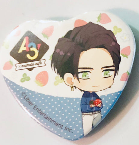 A3! - Guy - A3! x Animate Cafe - Badge - Heart Can Badge - Strawberry Hunting Ver. - A Group (Animate)