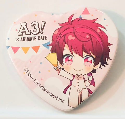 A3! - Sakuma Sakuya - A3! x Animate Cafe - Badge - Heart Can Badge - Athletic Meet Ver. - A Group (Animate)