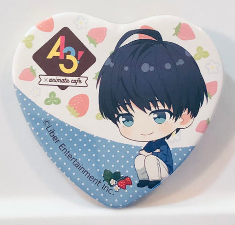 A3! - Tsukioka Tsumugi - A3! x Animate Cafe - Badge - Heart Can Badge - Strawberry Hunting Ver. - A Group (Animate)