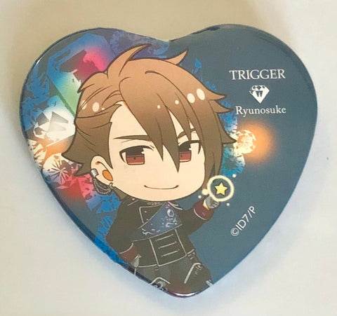 Tsunashi Ryuunosuke (WiSH VOYAGE) "" Idolish 7 × animatecafe trading heart-shaped cans badge ""