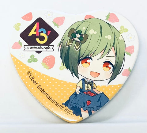 A3! - Rurikawa Yuki - A3! x Animate Cafe - Badge - Heart Can Badge - Strawberry Hunting Ver. - A Group (Animate)