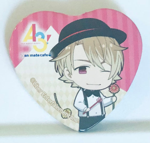 A3! - Chigasaki Itaru - A3! x Animate Cafe - Heart Can Badge - MANKAI TRICK PARTY ver. A Group - Spring & Summer (Animate)