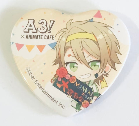 A3! - Miyoshi Kazunari - A3! x Animate Cafe - Badge - Heart Can Badge - Athletic Meet Ver. - A Group (Animate)