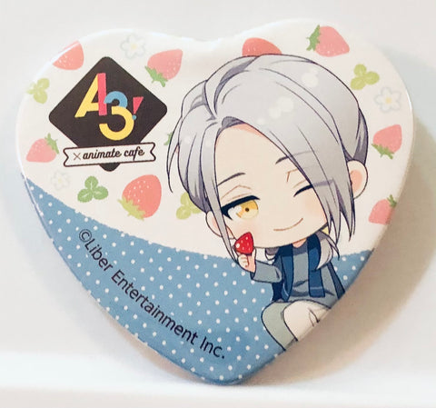 A3! - Yukishiro Azuma - A3! x Animate Cafe - Badge - Heart Can Badge - Strawberry Hunting Ver. - A Group (Animate)