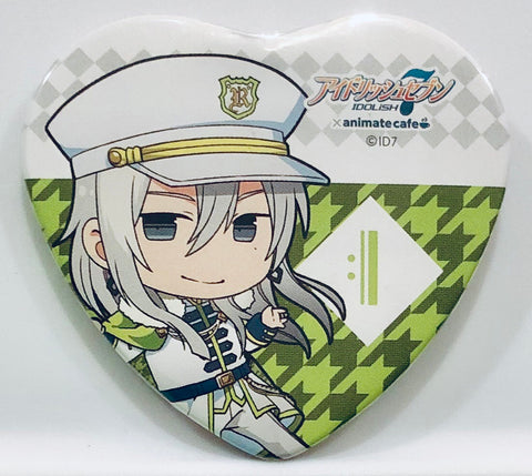 Yuki - Idolish 7 × animatecafe trading heart-shaped cans badge looking ahead, only the future ver. "