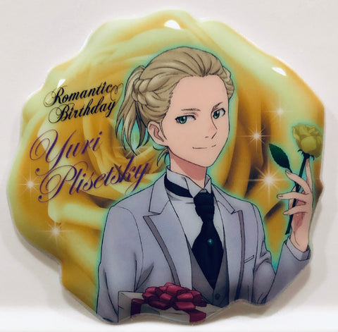 Yuri!!! on Ice - Yuri Plisetsky - Badge - Ichiban Kuji - Ichiban Kuji Yuri!!! on Ice - Romantic Birthday - - Soft Badge - Rose (Banpresto)