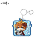 Genshin Impact - Tartaglia (Childe) - Acrylic Keychain - Keyholder - Emoticon Series 1.0 - Q Version (Mihoyo)