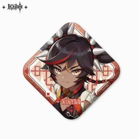 Genshin Impact - Xin Yan - Square Badge - Offline Store Series Peripherals (Mihoyo)